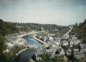 Brittany Architecture Drucke: Panorama of Dinan