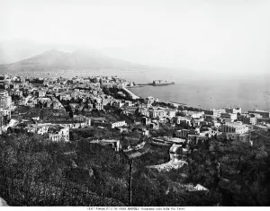 Old Cityscape Photography Drucke: Panorama of Naples