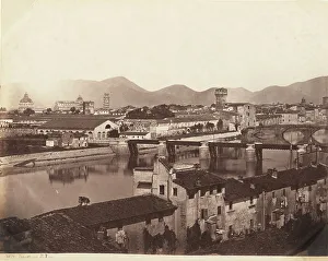 River Arno Landscape Drucke: Panorama of Pisa