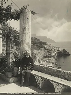Religious Landscape Photography Drucke: Panoramic view of Amalfi from the Capuchin Monastery