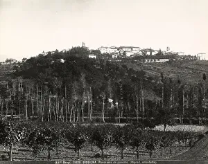 Panoramic View Of Italy Drucke: Panoramic view of Bibbiena