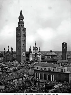 Late Gothic Architecture Europe Drucke: Panoramic view of the Cathedral