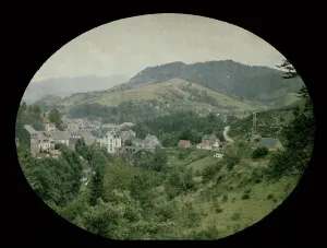 Mountain Scenery Images Drucke: Panoramic view of La Bourboule