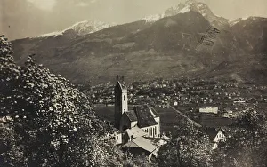 Bell Tower Landscape Photography Drucke: A panoramic view of Marlengo