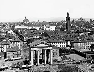 Italian Architecture Pictures Drucke: Panoramic view of Milan