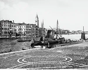 Venice Panorama Drucke: Panoramic view of St. Mark's Basin in Venice