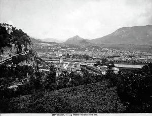 Panoramaansicht der Stadt Trento
