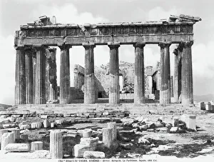 Drucke von Die Fassade des Parthenons in der Akropolis von Athen Akropolis, Athen Drucke: Athener Akropolis