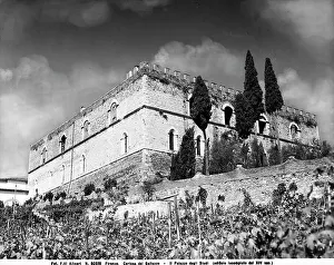 Medieval Christian Architecture Drucke: Partial view of the complex of the Monastery of Galluzzo called Palazzo of Study or Acciaioli