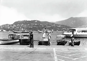 Urban Lake Scene Drucke: Partial view of Lake Como