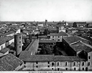 Italian Architecture 1910s Drucke: Partial view of Ravenna, from the rooftops