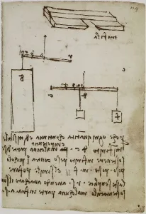 Renaissance Artist Leonardo Da Vinci Drucke: Physics calculations using different weights