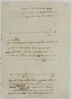 Leonardo da Vincis Appunti zu Physik im Codice Forster II, Blatt 153r