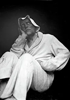 Portrait Photography Styles Drucke: Portrait of a Man in bathrobe