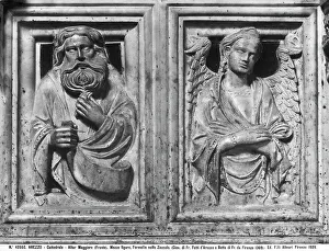 Old Testament Prophets Drucke: Prophet and angel, detail of the base of St
