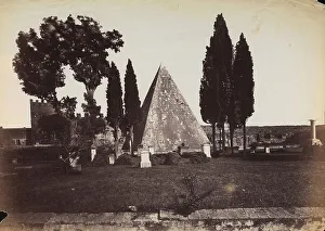 Imperial Rome Landmarks Drucke: Pyramids of Caio Cestio, Rome