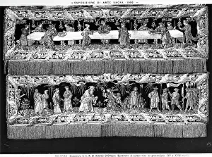Baroque Period Artwork Drucke: Two roller towels for a processional canopy