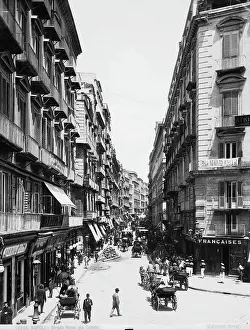 Vintage Transportation Methods Drucke: Via Roma in Naples