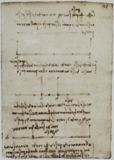 Da Vinci Sketches Drucke: Ropes and weights, writings from the Codex Forster II