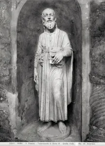 Vatican City Sculptures Drucke: Saint Simone, the Tabernacle of Sixtus IV, the Vatican Grottoes, Vatican City