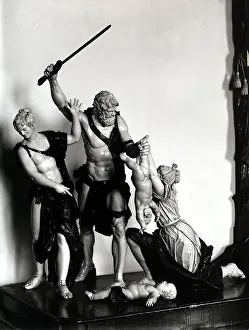 Baroque Style Sculptures Europe Drucke: Part of the sculpted group representing the Judgment of Solomon'