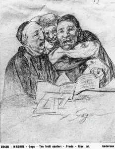 Drucke von Drei Brüder sind Sänger, ein Gemälde von Francisco Goya im Museum des Prados in Madrid Francisco Goya Drucke: Museo del Prado in Madrid