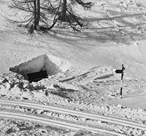 Schneebrett in der Nähe von Livigno