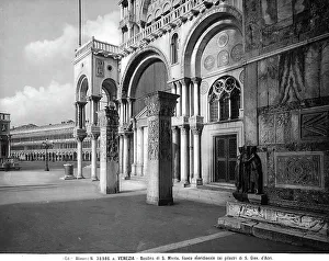 Byzantine Art Style Drucke: South side of St. Mark's Basilica in Venice