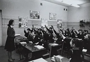 Teacher Student Interaction Drucke: Soviet class during a lecture