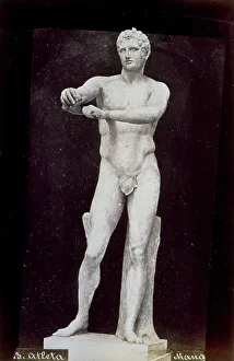 Die Statue von Apoximeno, römische Kopie der ursprünglichen Arbeit des Lykioschisches Bildnis eines Athleten befindet sich in den Vatikanmuseen