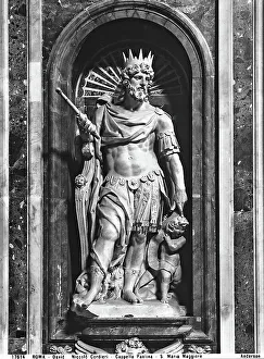 Drucke von Die Statue des David von Nicolas Cordier in der Cappella Paolina im Dom Santa Maria Maggiore zu Rom Alle Bilder Drucke: Basilika von S. Maria Maggiore und Kapelle Pauline