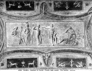 Roman Imperial Period Art Drucke: Stucco panel depicting the judgment of Paris