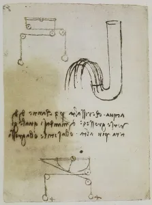 Victoria And Albert Museum Artifacts Drucke: Studies on hydraulics, writings from the Codex Forster II