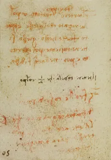 Renaissance Artist Leonardo Da Vinci Drucke: Studies on light, writings from the Codex Forster III