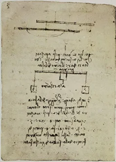 Studien und Beobachtungen zur Berechnung des Schwerpunkts; Codice Forster II, Blatt 156v