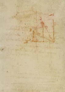 London Museum Artworks Drucke: Study of angles, drawing from the Codex Forster III
