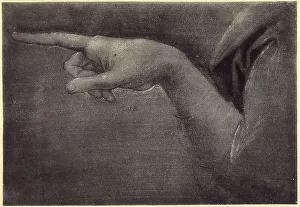 Human Body Studies Drucke: Study of the arm and the hand of an angle of the Virgin of the Rocks