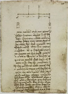 Leonardo Da Vinci Study Drucke: Study for balancing two weights