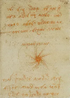 High Renaissance Drawing Techniques Drucke: Study on circular motion of water