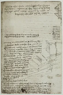 Renaissance Baroque Period Art Drucke: Study on construction, written by Leonardo da Vinci