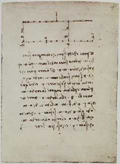 Renaissance Drawing Techniques Drucke: Study on physics, page from the Codex Forster II