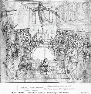 Early Christian Architecture Drucke: Study for a saint's miracle