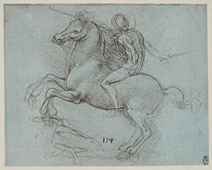 Royal Library Of Windsor Collection Drucke: Study for the Sforza Monument