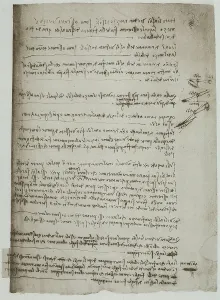 British Museum London Collection Drucke: Study on shadows, written by Leonardo da Vinci