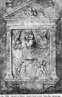 Virgin Mary Representations Drucke: Study for a tabernacle with the Madonna and Child in glory