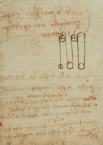 High Renaissance Drawing Techniques Drucke: Study on weights and force, writings from the Codex Forster III