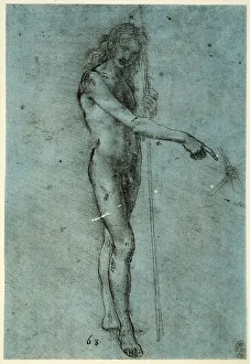Human Body Studies Drucke: Study of a young man standing