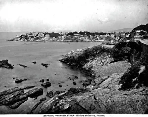 Italian Rock Formations Drucke: Sturla in the district of Quarto
