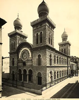 Rose Window Design Drucke: The synagogue in Turin