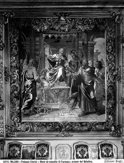 Old Testament Bible Scenes Drucke: Tapestry representing Moses before the Pharaoh